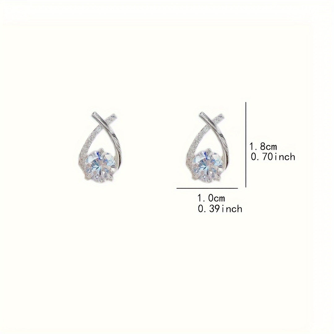 Retro Gold Cross Stud Earrings