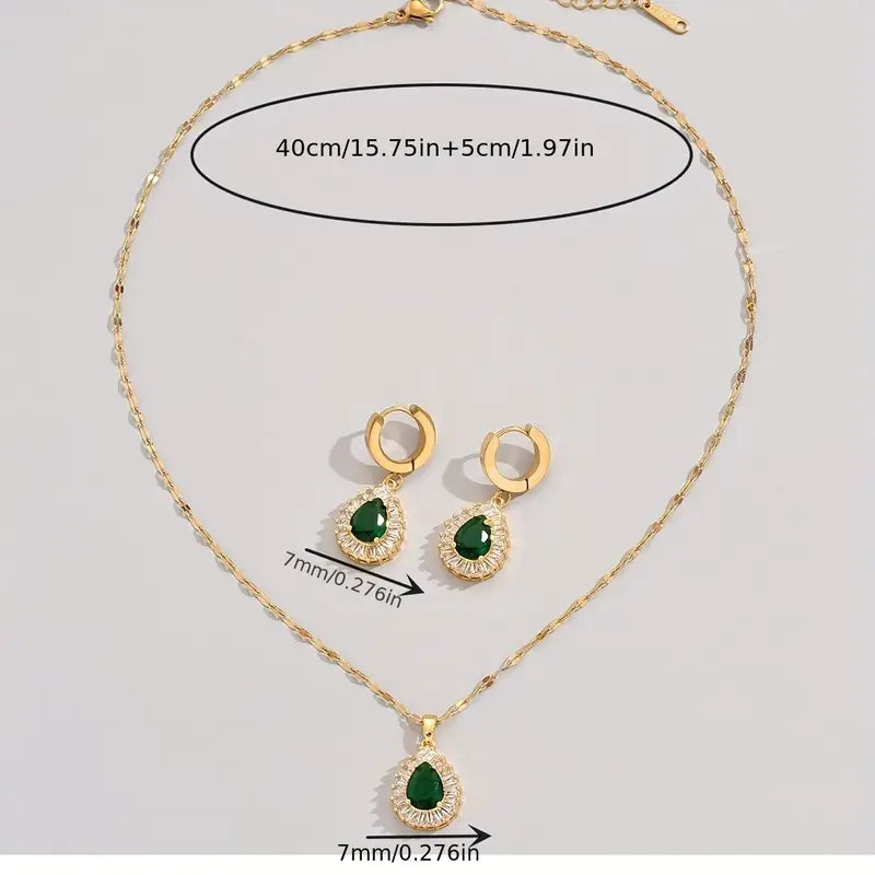 Elegant Guldsten Smyckeset