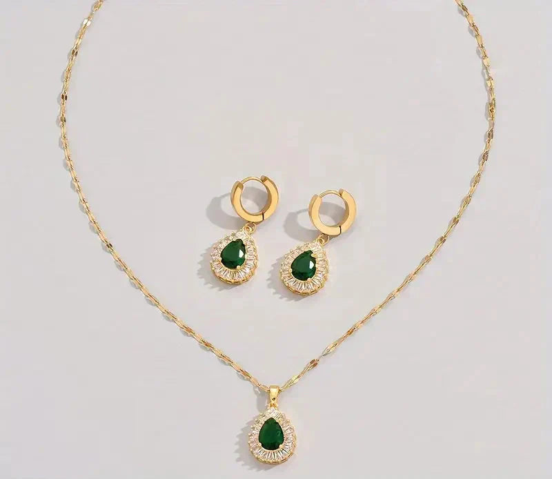 Elegant Guldsten Smyckeset