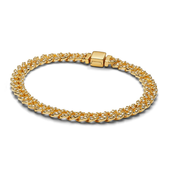 Tidlöst Paved Guld Kubanskt Armband