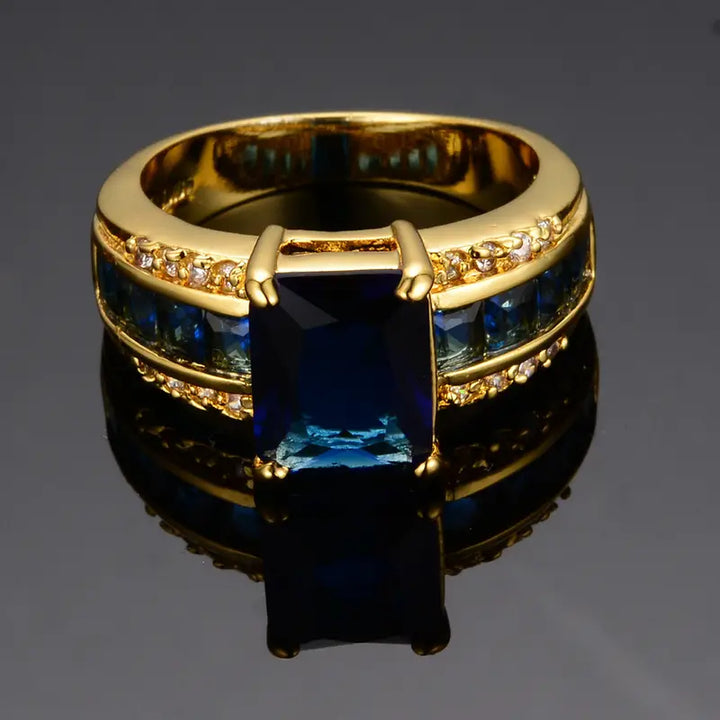 Elegant Bluemont Gold Ring