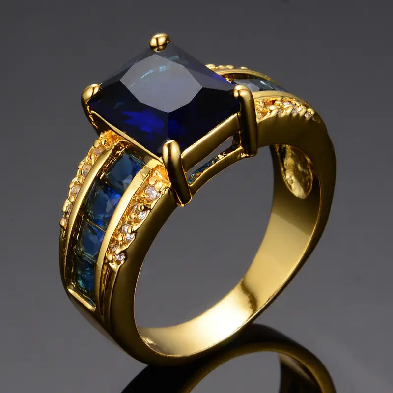 Elegant Bluemont Gold Ring