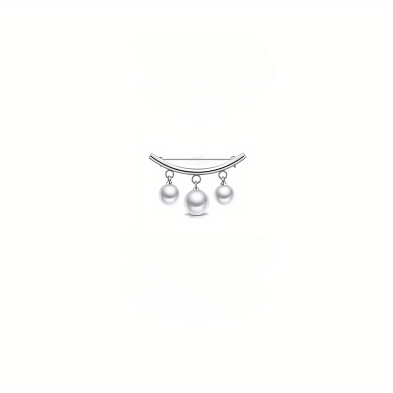 Chic Faux Pearl Brooch