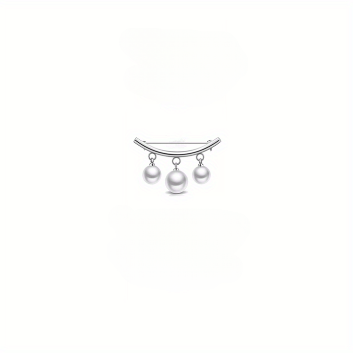 Chic Faux Pearl Brooch