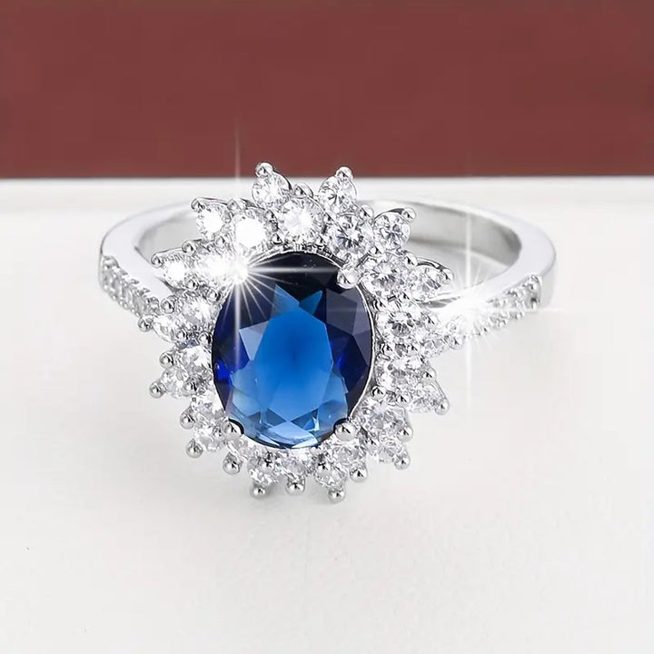 Strålande Safir Guld Ring