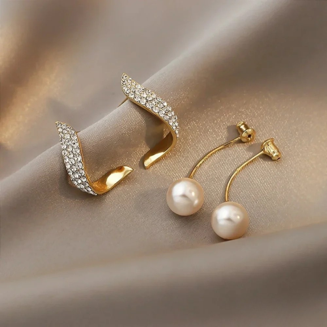 Elegant Guldpärlörhängen
