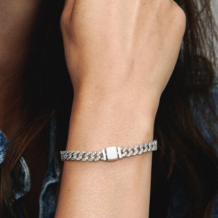 Tidlöst Paved Guld Kubanskt Armband