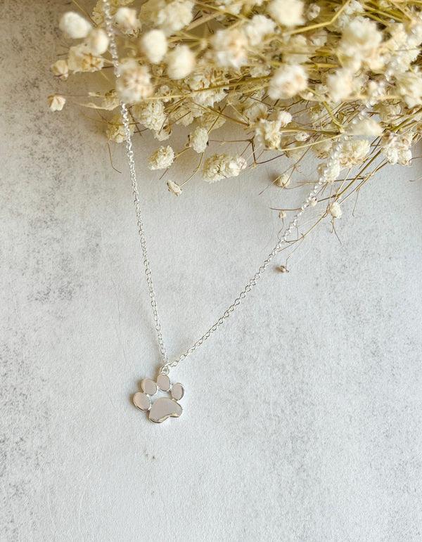 Chic Silver Paw Necklace – Stainless Steel