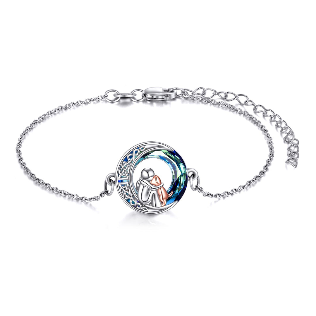 Justerbart hundhalsbandarmband i sterling silver