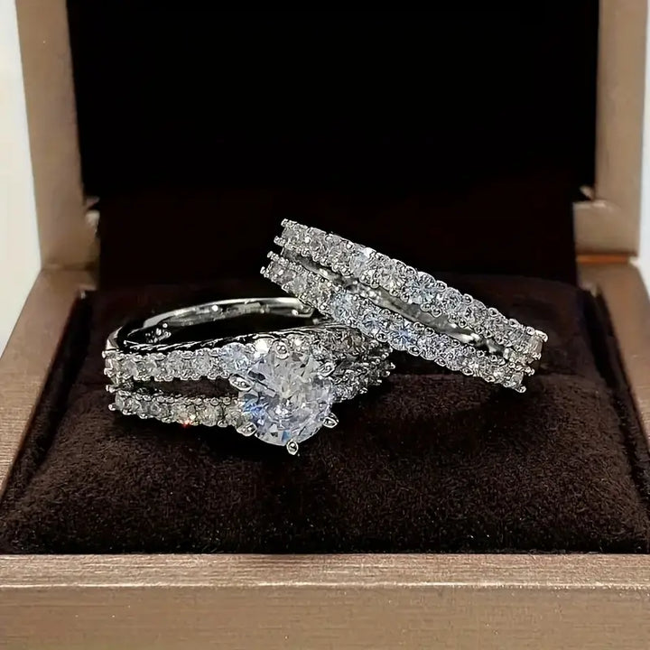 Chic Evig Strålande Gold Ring Set