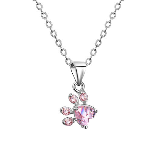 Roséguld Paws Smyckeset – 4 Delar med Zirkonia Hjärta" can be rewritten as:

"Roséguld Paws Smyckeset – 4 Delar med Zirkonia-Hjärta