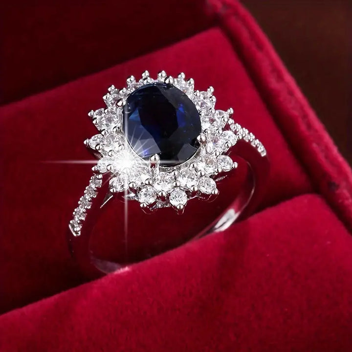 Strålande Safir Guld Ring