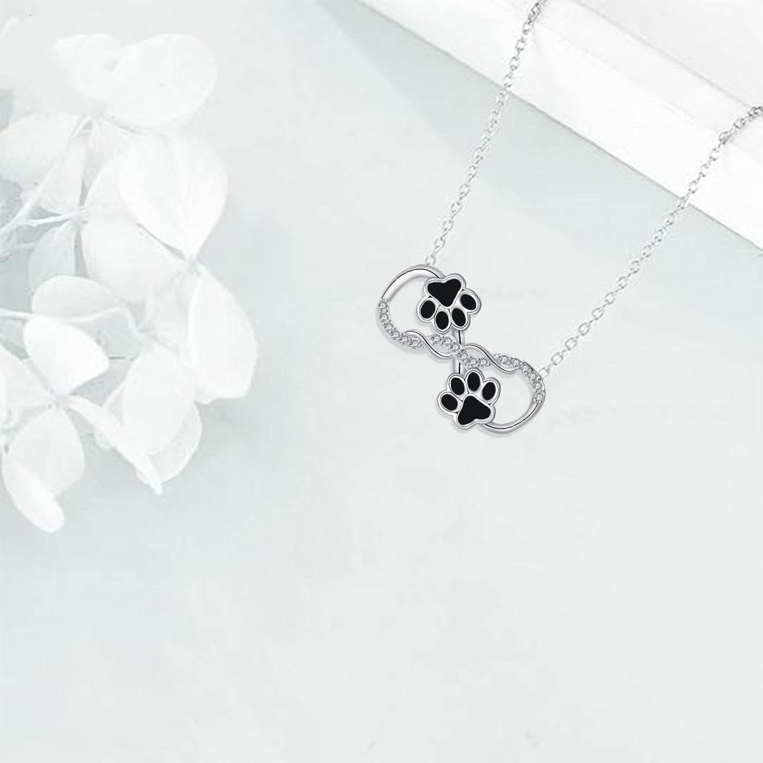 Oändlighetssymbol Halsband med Zirkonia - Hängande Design