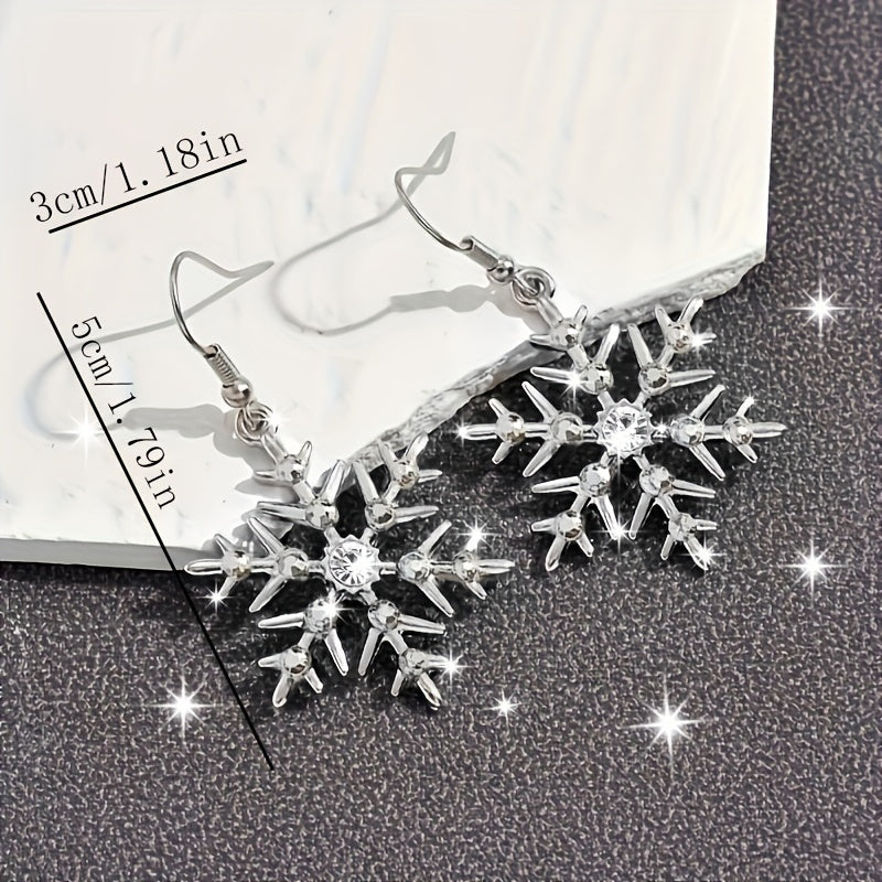 Eleganta Snöflingeörhängen med Strass
