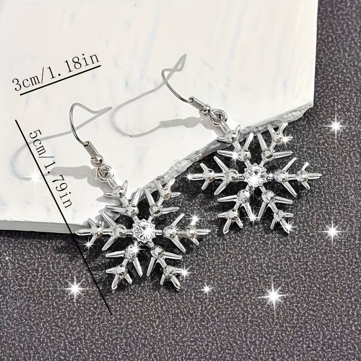 Eleganta Snöflingeörhängen med Strass