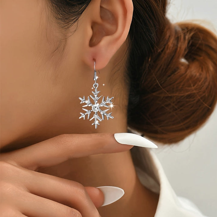 Eleganta Snöflingeörhängen med Strass
