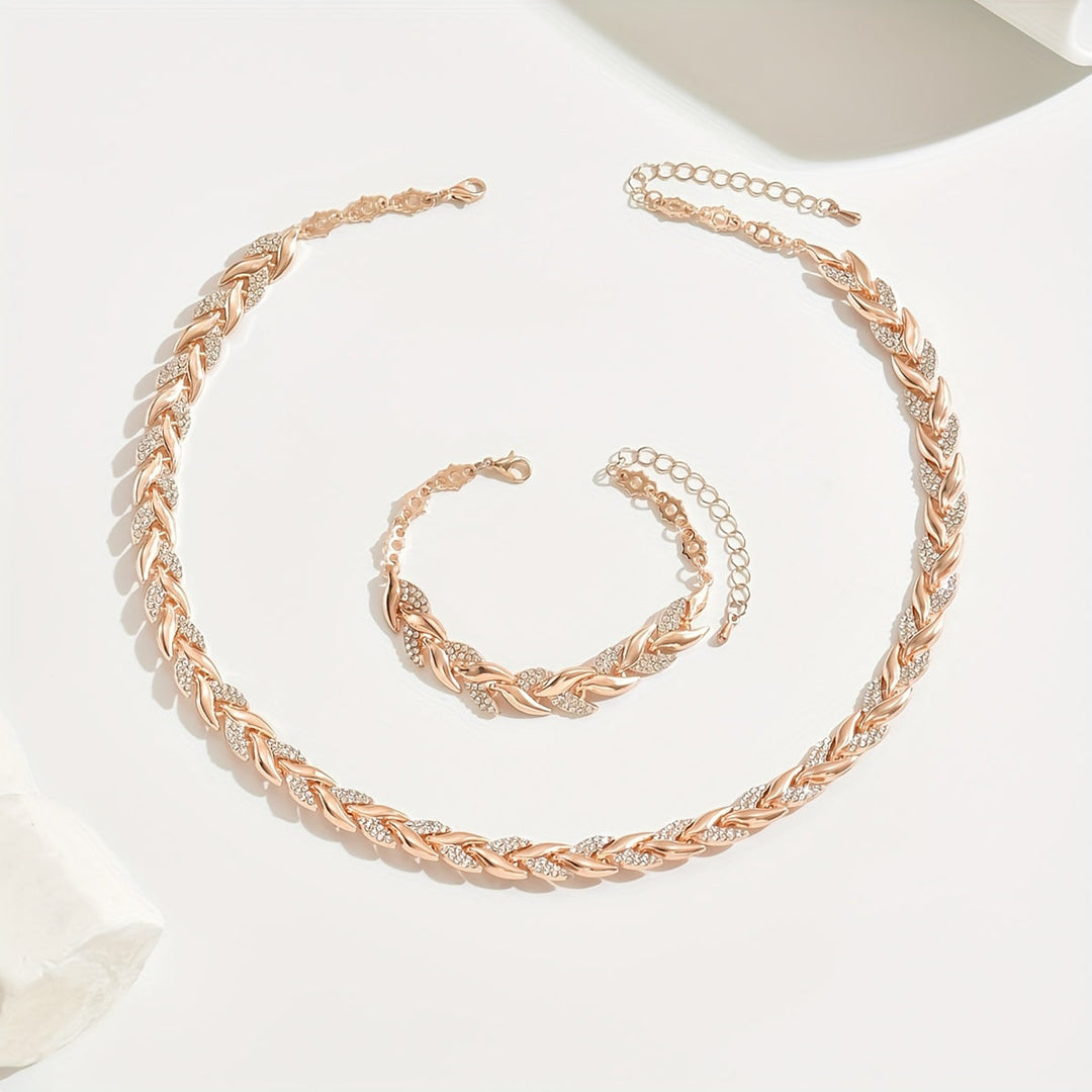 Chic Glass Rhinestone Fish Tail Set