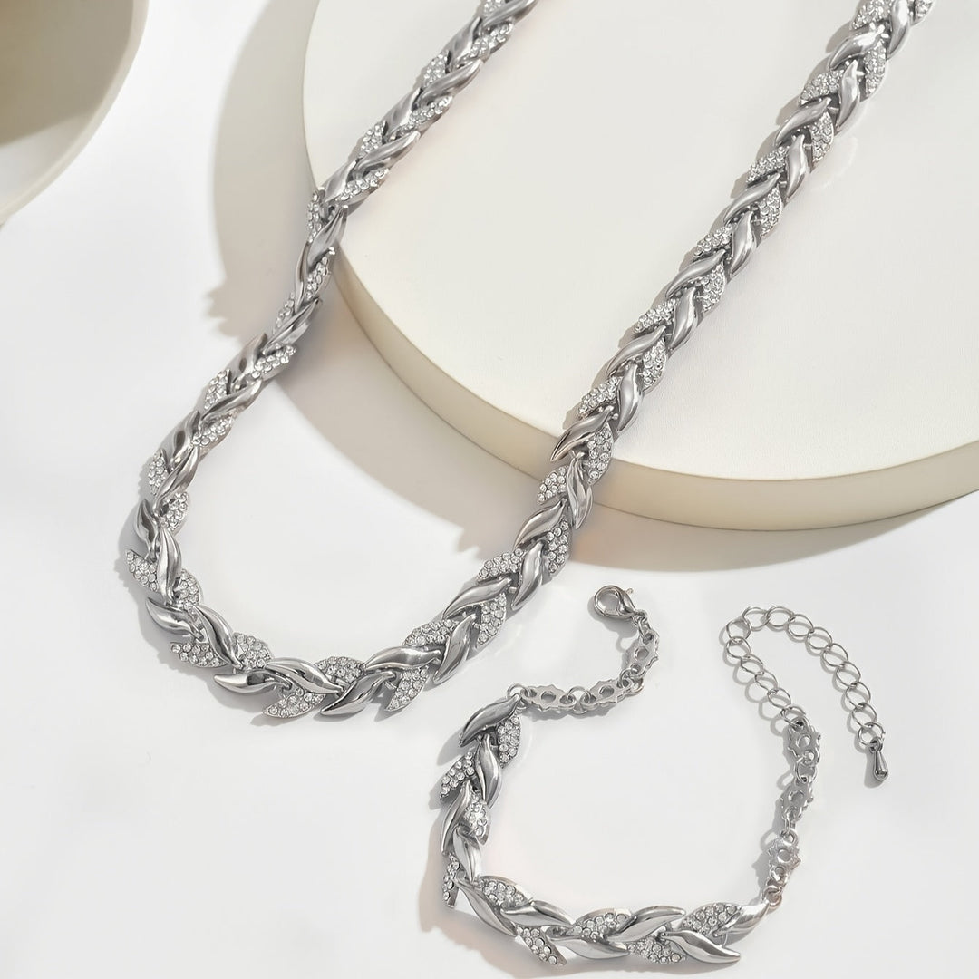 Chic Glass Rhinestone Fish Tail Set