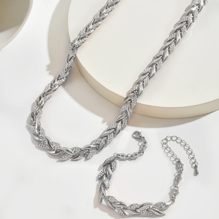 Chic Glass Rhinestone Fish Tail Set