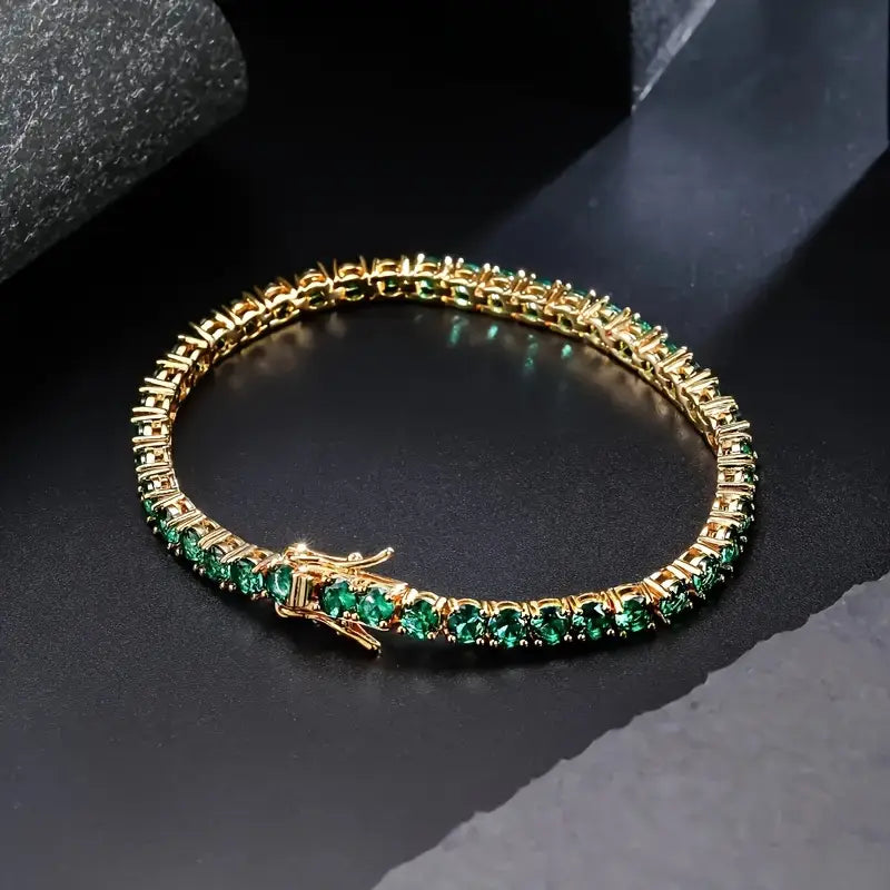 Gold-Green Emerald Bracelet