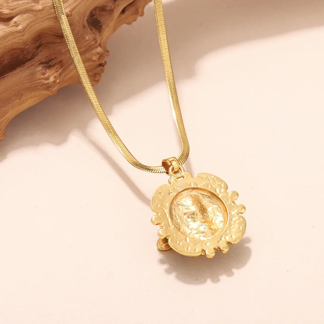 Elegant Gold and Turquoise Double Pendant Necklace