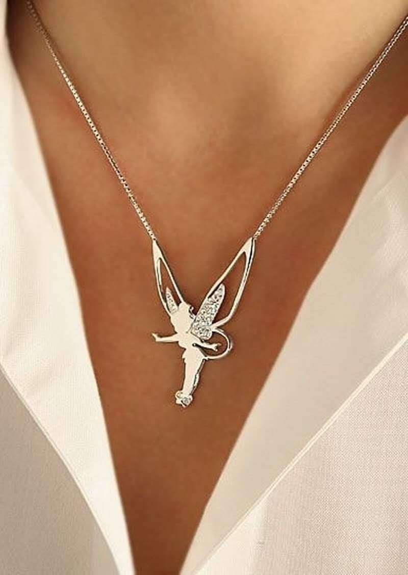 Elegant Gold Fairy Charm Necklace
