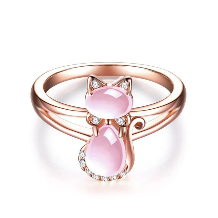 Roséguld Katt Ring