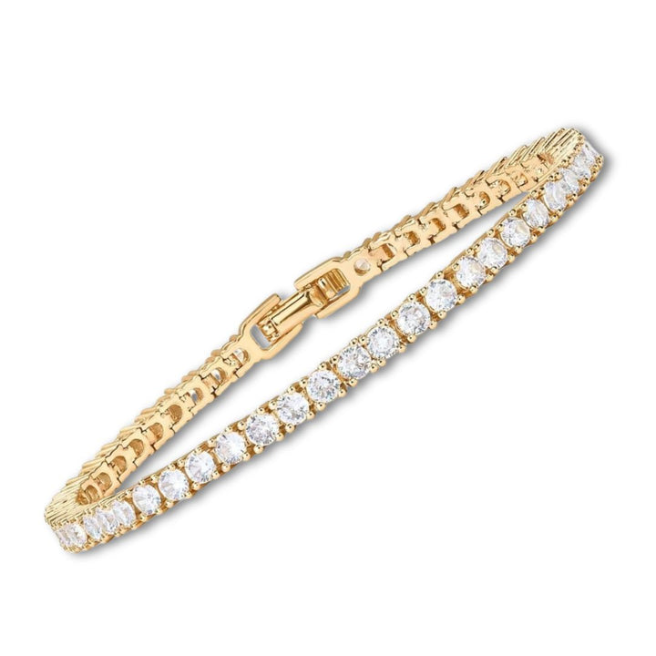 "Tidlös Guld Klassisk Tennisarmband" could be rewritten as "Klassiskt Tennisarmband i Tidlöst Guld".