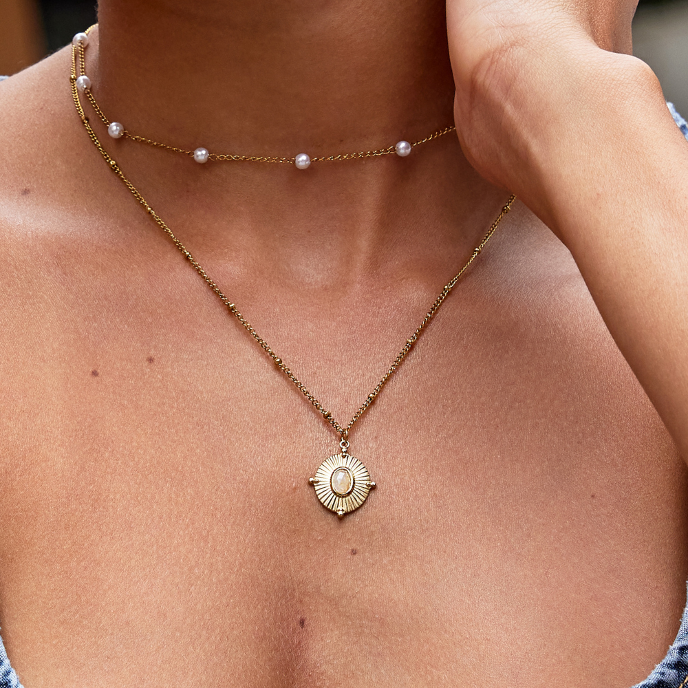 Monique Retro Stone Necklace