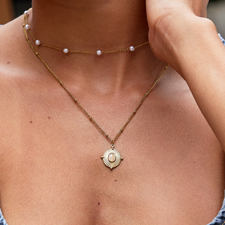 Monique Retro Stone Necklace