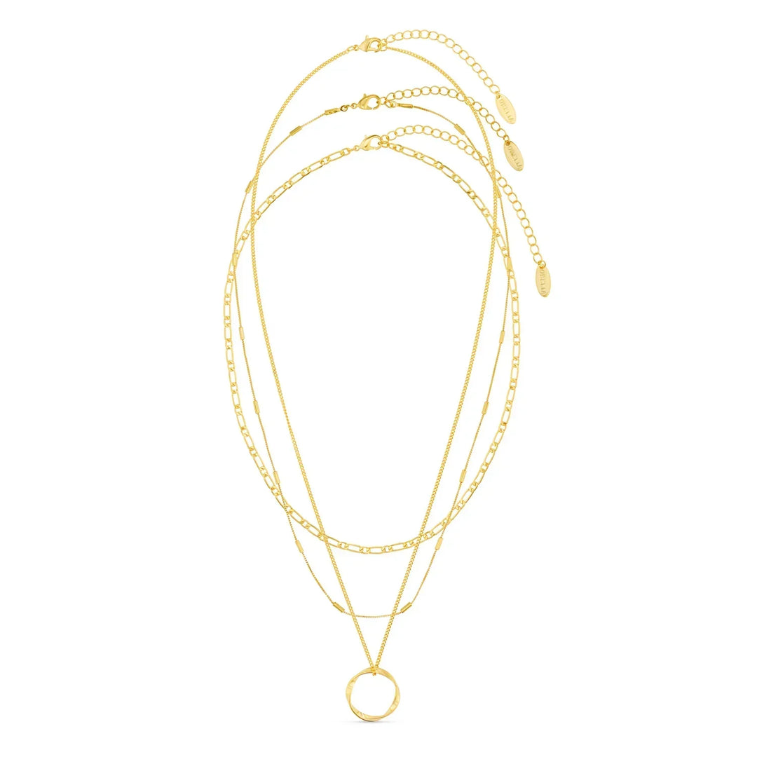 Elegant Guld Öppen Cirkel Halsband