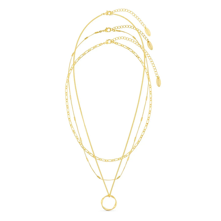 Elegant Guld Öppen Cirkel Halsband
