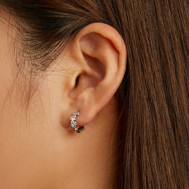 Färgglada Tassörhängen i Sterlingsilver