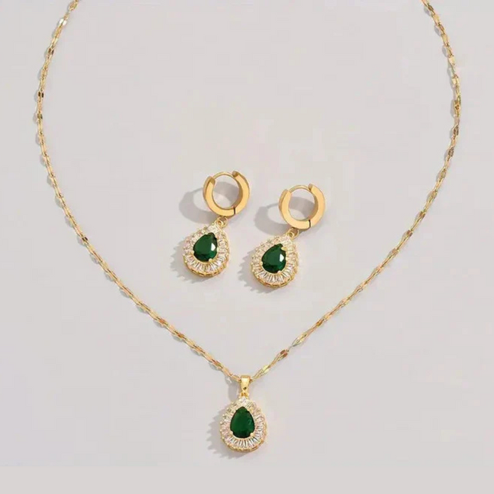 Elegant Guldsten Smyckeset