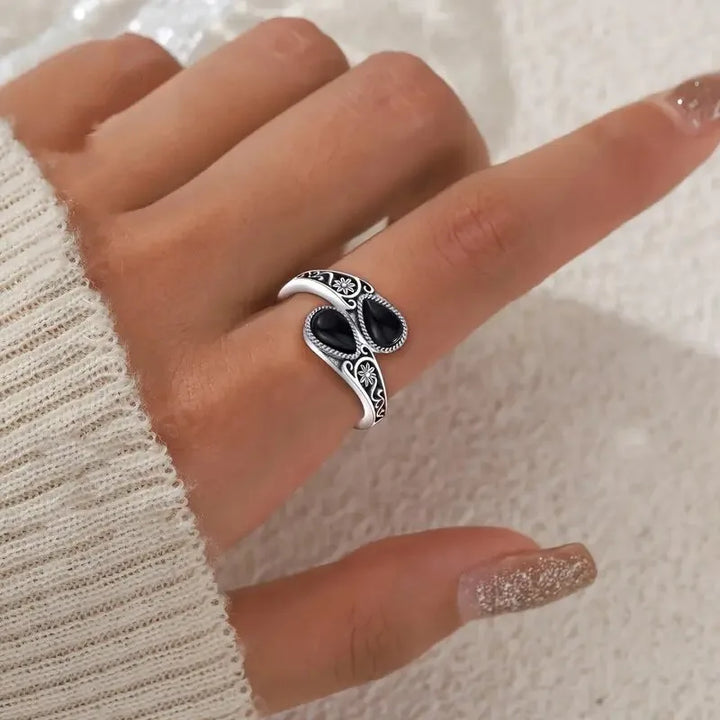 Chic Moonstone Flower Ring