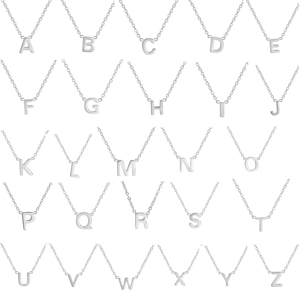 Alfabet Hängsmycke Halsband i Skinn