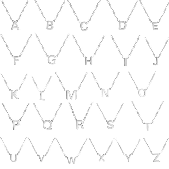 Alfabet Hängsmycke Halsband i Skinn