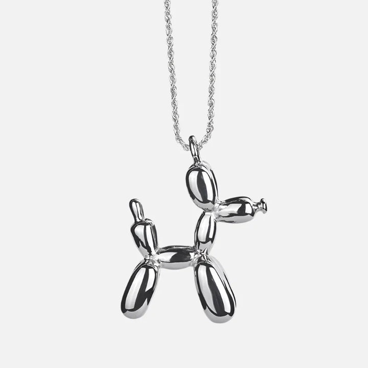 Gold-Plated Balloon Dog Pendant Necklace
