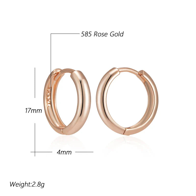 Eleganta Roséguld Örhängen med Lyster