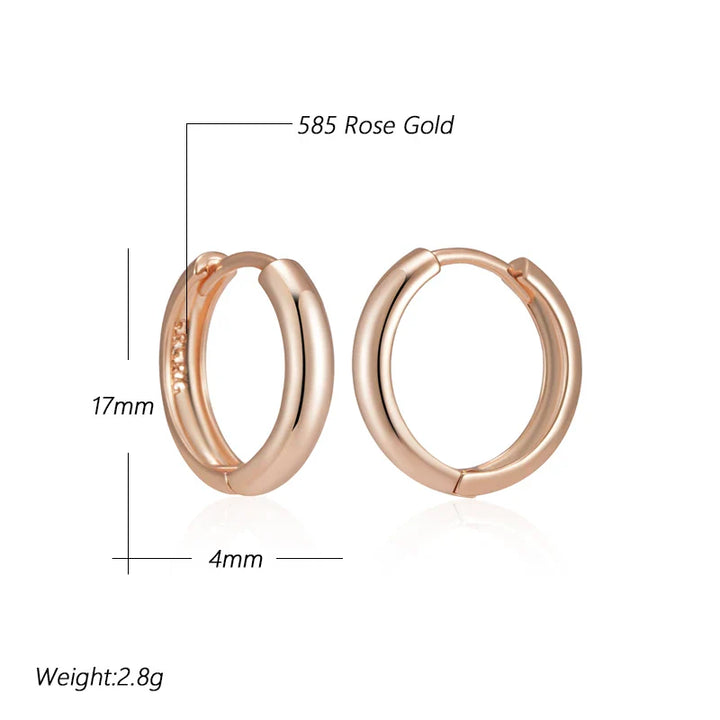 Eleganta Roséguld Örhängen med Lyster
