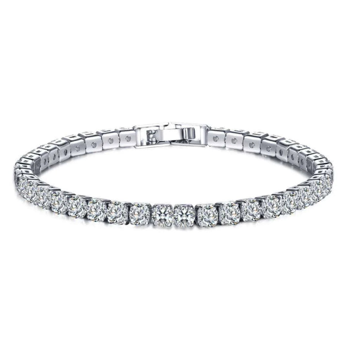 Elegant Gold-Plated Sterling Silver Tennis Bracelet
