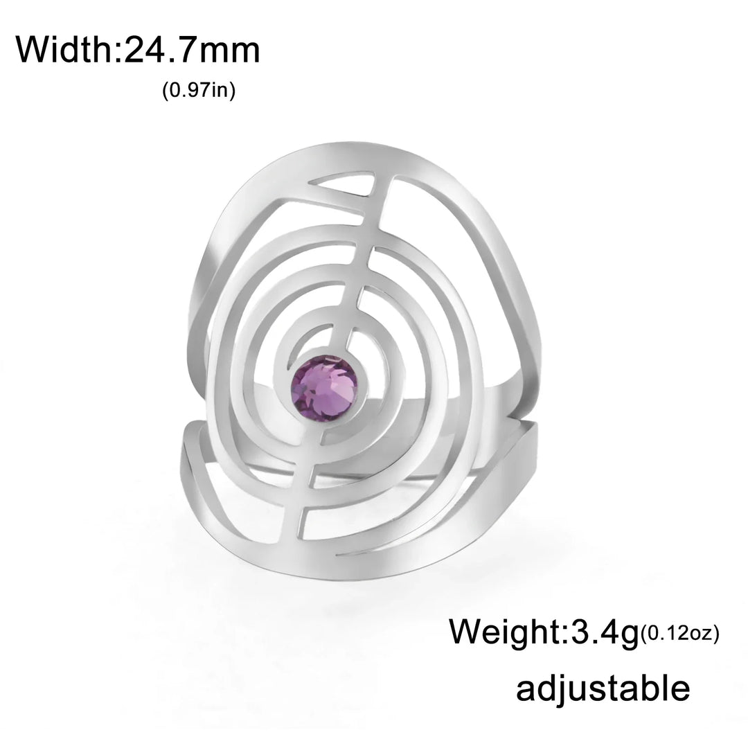 Spiral Gemstone Ring