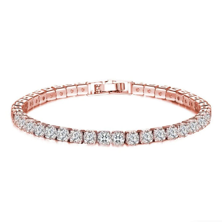 Elegant Gold-Plated Sterling Silver Tennis Bracelet