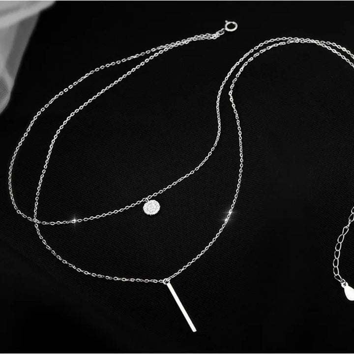 Dubbellager Halsband i Sterling Silver