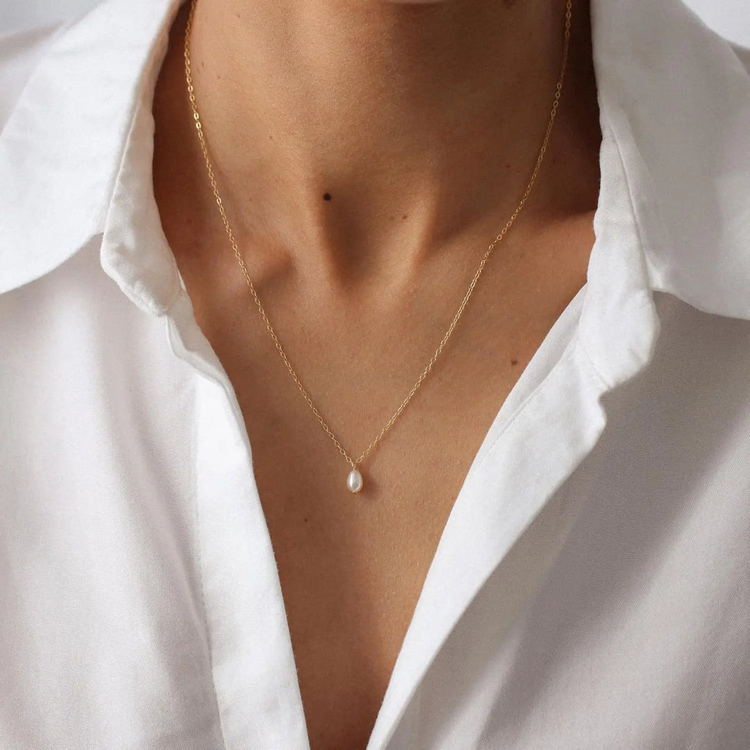 Tidlös Vattendroppe Pärlhalsband