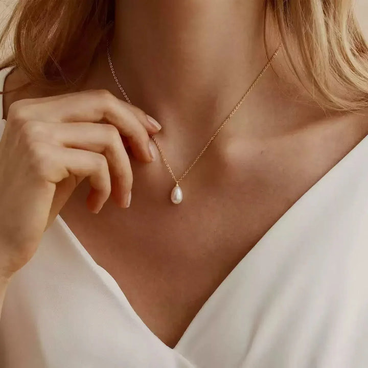 Tidlös Vattendroppe Pärlhalsband
