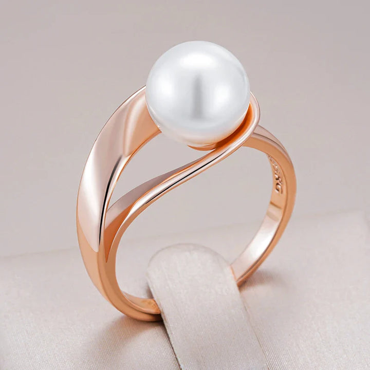Exklusiv Roséguld Ring med Pärlform