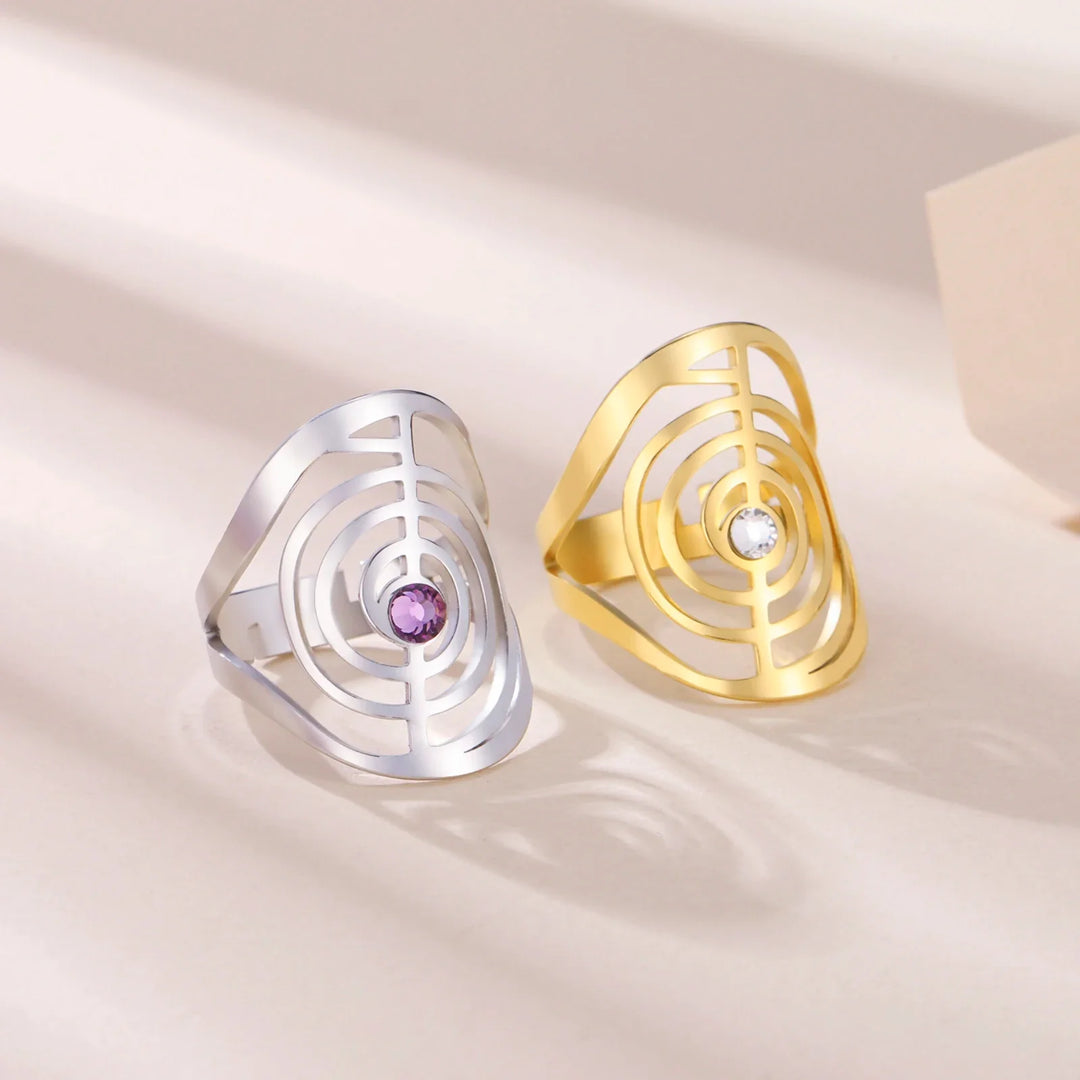 Spiral Gemstone Ring