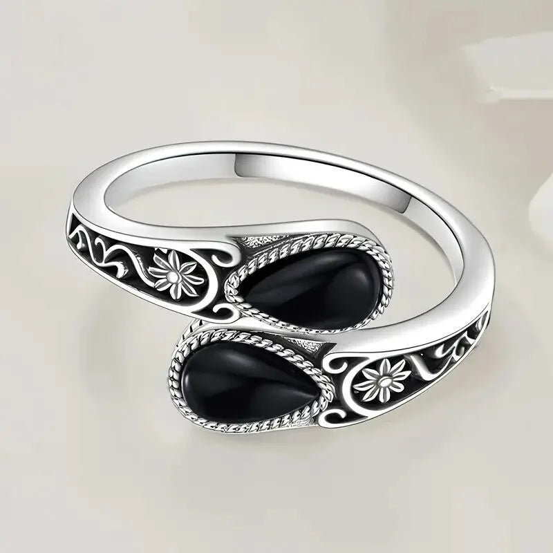 Chic Moonstone Flower Ring