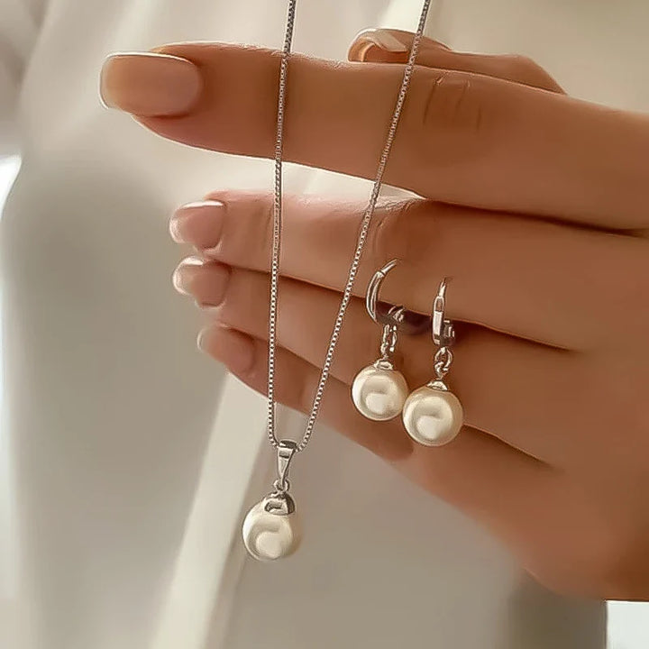 Chic Imitation Pearl Set
